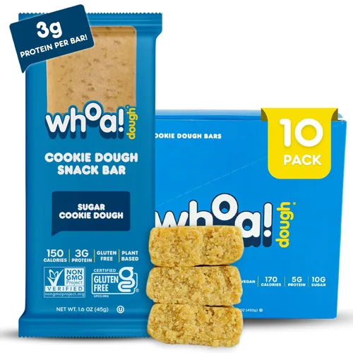 Vista 17 de Whoa Dough Masa Lista para Hornear de Galletas Sabor Brownie – Certificada Sin OGM, Kosher, Sin Gluten – Masa para Snack a Base de Plantas Hecha