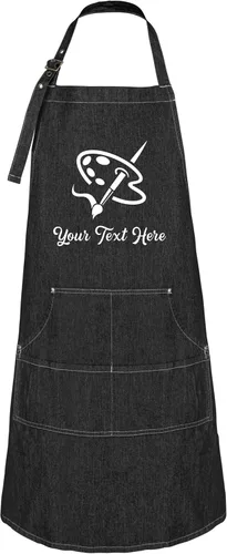 Delantales personalizados para hombres y mujeres, delantal de pintores de mezclilla personalizados con bolsillos, regalos personalizados para