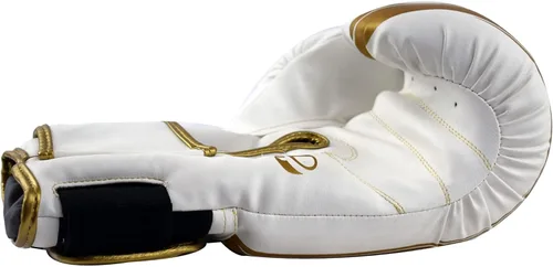 Vista 4 de Ultimate - Guantes de Boxeo Elite Oro Blanco - Boxeo MMA Muay Thai Entrenamiento y Bolsa de Trabajo
