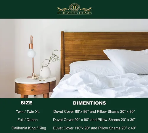 Vista 6 de Funda de edredón tamaño Queen de 1000 hilos, 100% algodón egipcio, edredón de fibra larga con cremallera, juego de 3 piezas para todas