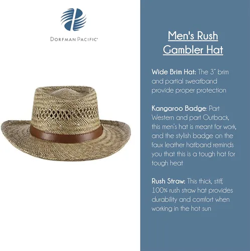 Vista 5 de Dorfman Pacific Co.Sombrero Rush Gambler para hombre