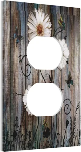 Vista 19 de Cubiertas de Placas de Pared Dúplex Individual con Sol Minimalista Moderno de Palabras Inspiradoras Abstractas Boho, Cubierta de Interruptor de Luz