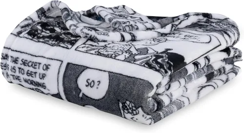 Vista 10 de Berkshire Peanuts® VelvetLoft® - Manta extragrande para niños con el adorable personaje de Snoopy de peluche, clase de arte de Snoopy de Peanuts