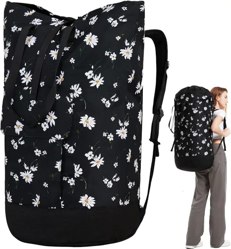 Vista 12 de Bolsas de lavandería extra grandes y resistentes, mochila de lavandería universitaria de 115 litros, bolsa de lavandería grande con correas