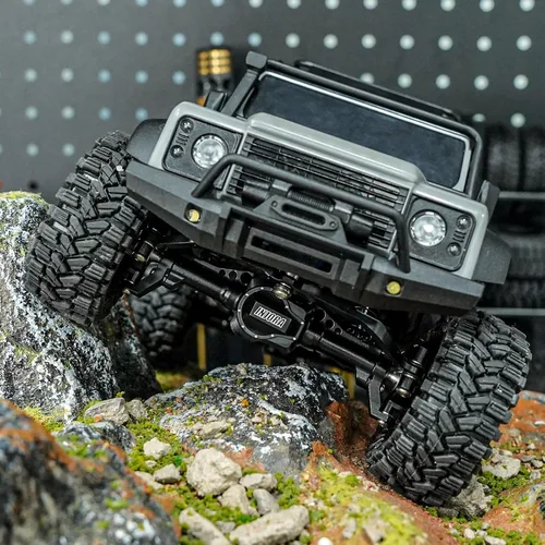 Vista 7 de INJORA Juego de ejes delantero y trasero - Ejes completos de aluminio extendidos +4mm para actualización TRX4M 1/18 RC Crawler Car