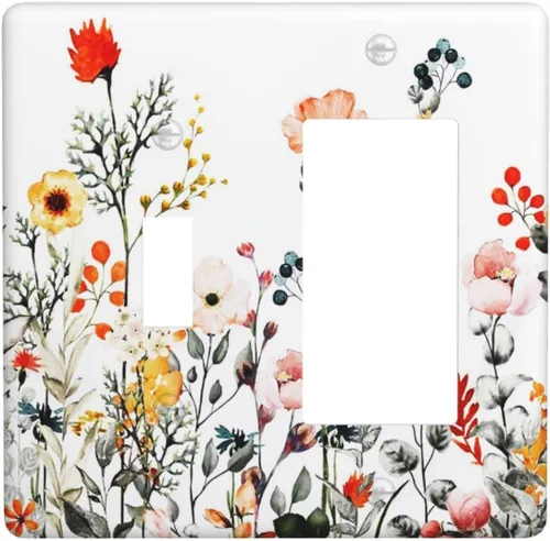 Vista 155 de Taupe Beige Marrón Gris Abstracto Arte 1-Banda Interruptor de Luz Doble de Recepción Placa de Pared Toma Cubiertas Eléctricas Decorativas Modernas