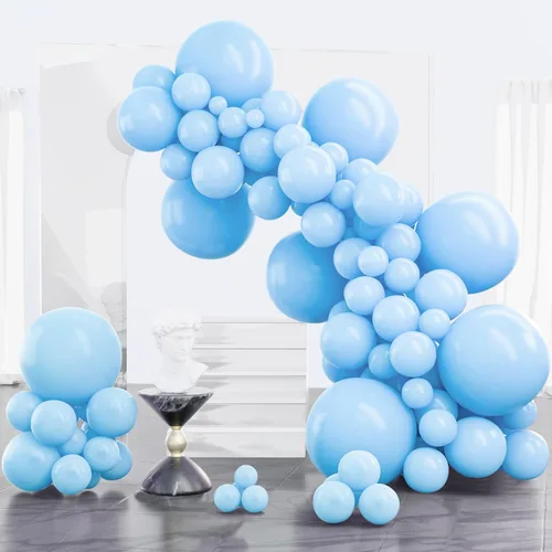 Vista 68 de PartyWoo Globos plateados de 100 piezas de diferentes tamaños de 18, 12, 10, 5 pulgadas, kit de arco de globos plateados para cumpleaños