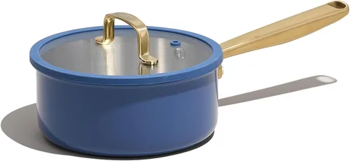 Vista 10 de CAROTE Juego de cacerolas de acero inoxidable de 1.5 cuartos y 3.0 cuartos de galón, sartenes de acero inoxidable de tres capas con tapas, ollas