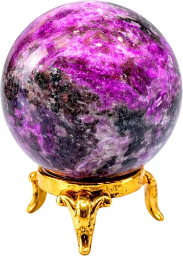 Vista 44 de Amazing Gemstone Bola de cristal de cuarzo transparente con soporte, bolas de meditación de esfera de cristal de 1.5 pulgadas para brujería y bolas