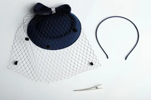 Vista 3 de Zivyes - Tocado con velo y clip para mujer, accesorios para la cabeza para fiesta de té
