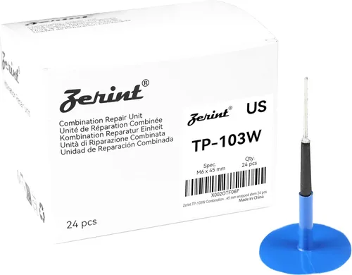Vista 4 de TP-M13W Kit de unidad de reparación de combinación, kit de enchufe de reparación de neumáticos 1/6" x 1 3/8", 1/4" x 1 3/4" y 3/8" x 2 3/8" vástago