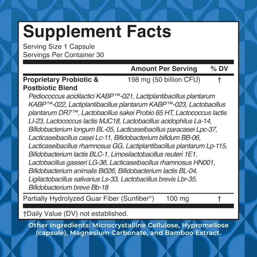 Vista 2 de Probióticos 3 en 1 de MaryRuth para la salud digestiva Prebióticos y postbióticos Suplemento de salud intestinal para mujeres y hombres 23