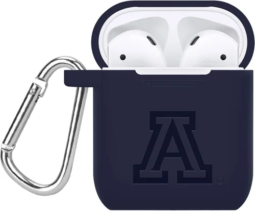 Vista 10 de AFFINITY BANDS Arizona Wildcats - Funda de silicona grabada compatible con Apple AirPods Gen 1 y 2 (carmesí)