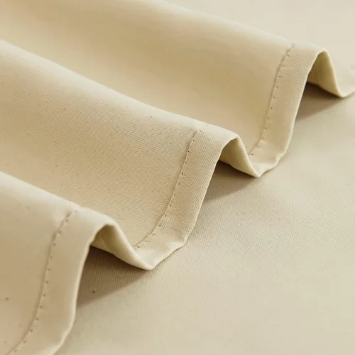 Vista 5 de Vangao Cenefas beige para ventanas de 18 pulgadas, cenefas de sala de estar sólidas para ventanas, cenefas opacas para oscurecer la habitación