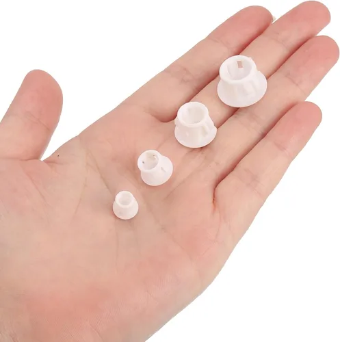 Vista 7 de uxcell Tapones de agujero de plástico de 3/8 pulgadas, 110 piezas de panel de tipo empotrado, cierre a presión, tapones de bloqueo para muebles Negro