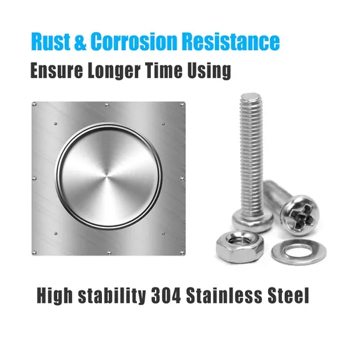 Vista 3 de Kit surtido de tuercas y tornillos, 900 piezas de acero inoxidable métricos surtidos M6 M5 M4 M3 Juego de tornillos de máquina Phillips