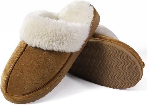 Vista 3 de Litfun Pantuflas mullidas de espuma viscoelástica para mujer, zapatos de invierno para interiores y exteriores