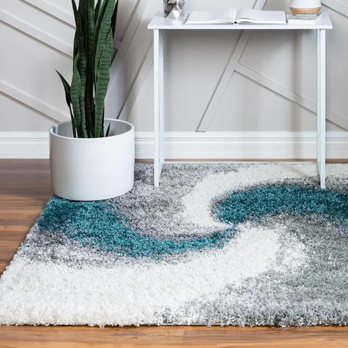 Vista 25 de Rugs.com Soft Touch Shag Collection - Alfombra de pelo largo de 2 x 3 pulgadas, color caqui, perfecta para entradas, cocinas, rincones de desayuno
