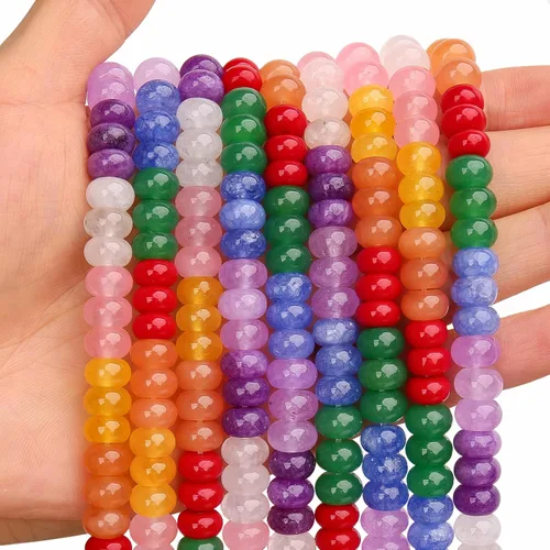 Vista 74 de BONNY BOXX 1 hebra (150 piezas) Cuentas naturales de turquesa africana de 2 * 4 mm, cuentas de disco de ábaco de piedra natural, cuentas sueltas