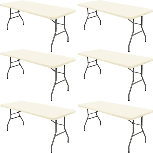Vista 47 de Paquete de 6 manteles para mesa de pícnic, ajustables para mesas rectangulares de 6 pies, elásticos, impermeables, elásticos, lavables, para patio