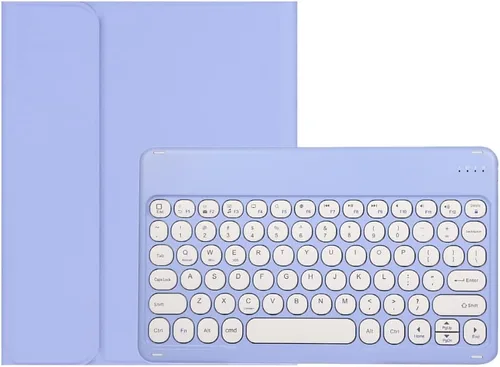 Vista 7 de Bonita funda de teclado compatible con iPad de 9ª, 8ª, 7ª generación de 10.2 pulgadas, Air 3ª generación/Pro de 10.5 pulgadas, funda de teclado