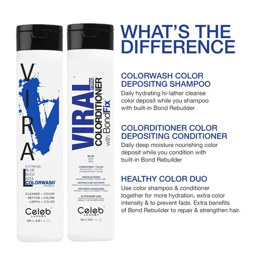 Vista 29 de Celeb Luxury Color Depositing Conditioner - Color Refresher with Bondfix Bond Rebuilder, Viral and Gem Lites, Pairs with Colorwash