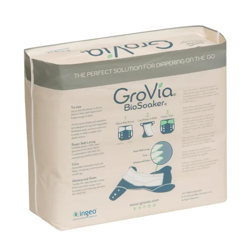 Vista 6 de GroVia BioSoaker - Almohadilla desechable para pañales de tela - para padres naturales - Insertos adhesivos seguros de un tamaño ecológico - 50