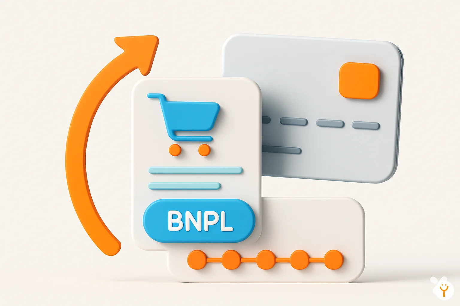 Ilustración 3D de compra en cuotas sin tarjeta de crédito en Yaxa